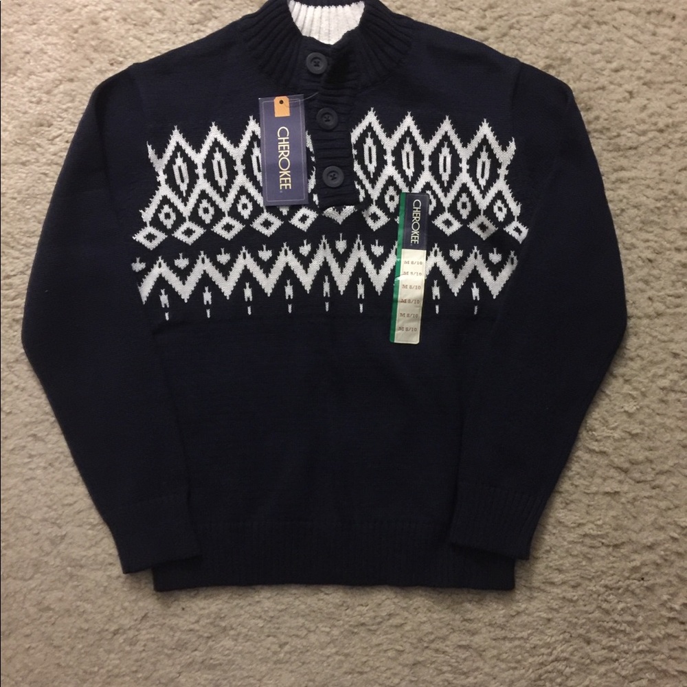 Cherokee Boys 1/2 Button Up Sweater